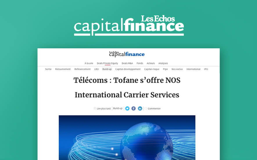 Télécoms : Tofane s’offre NOS International Carrier Services